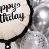 Black and gold balloon decoration set for birthday party decoration, black and white bow balloons, silver and gold foil embellishments, birthday supplies Application Scenario